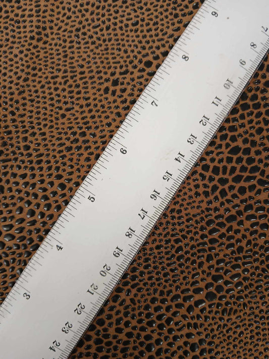 Jersey - Snakeskin Textured Finish - Brown/Black - 60" Wide - Sold By the Metre