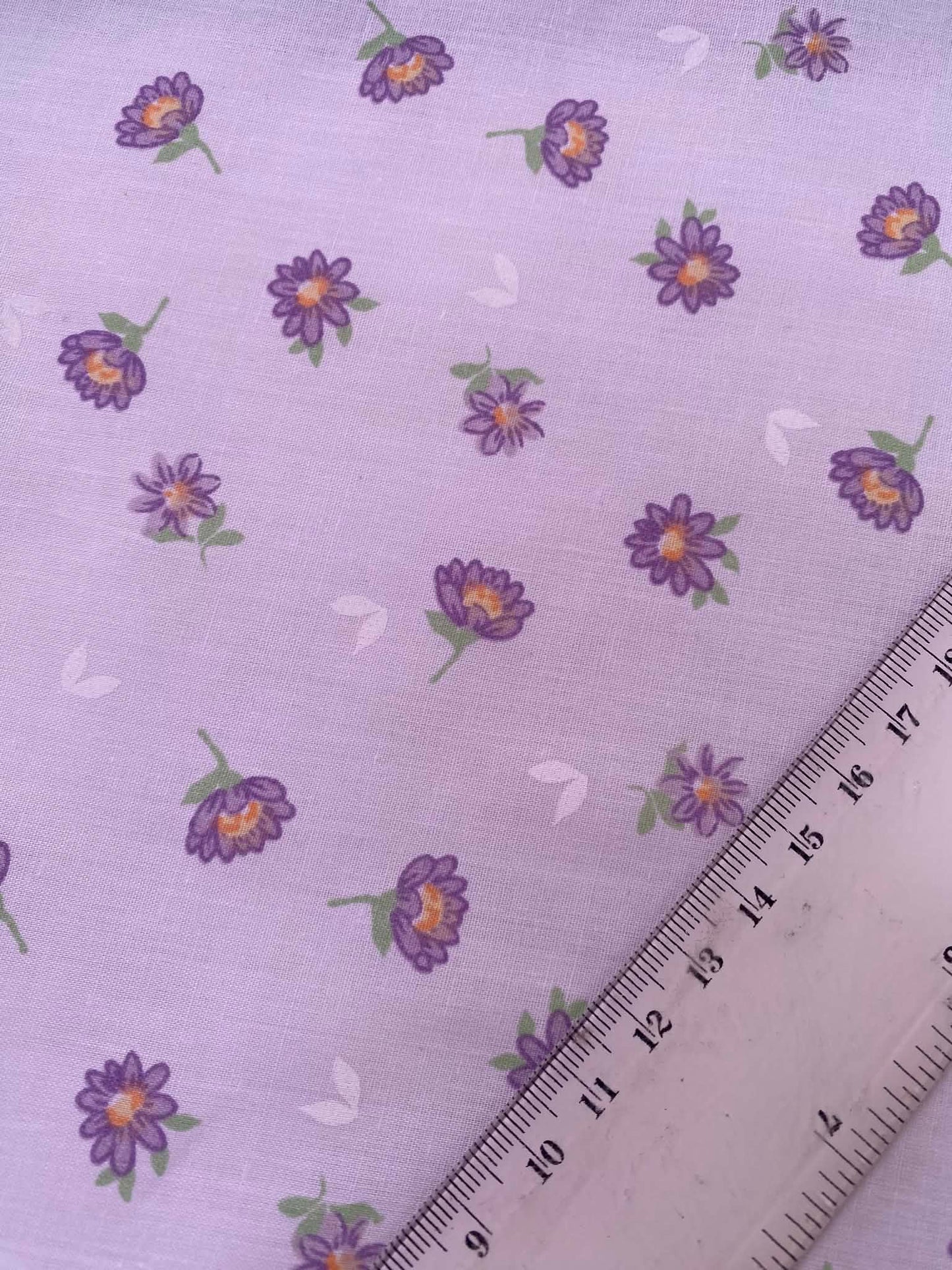Poly Cotton - White/Purple/Green/Orange - 45" Wide