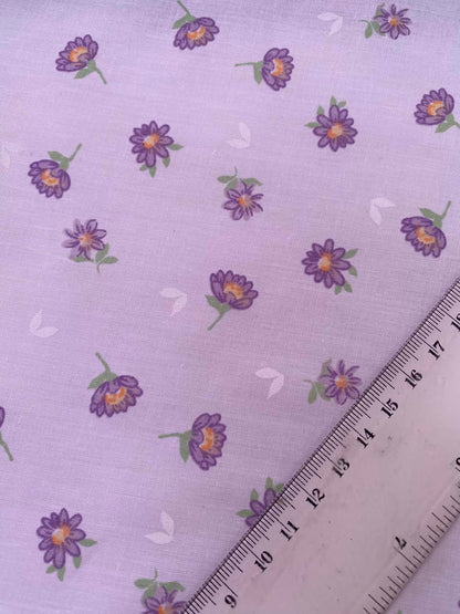 Poly Cotton - White/Purple/Green/Orange - 45" Wide
