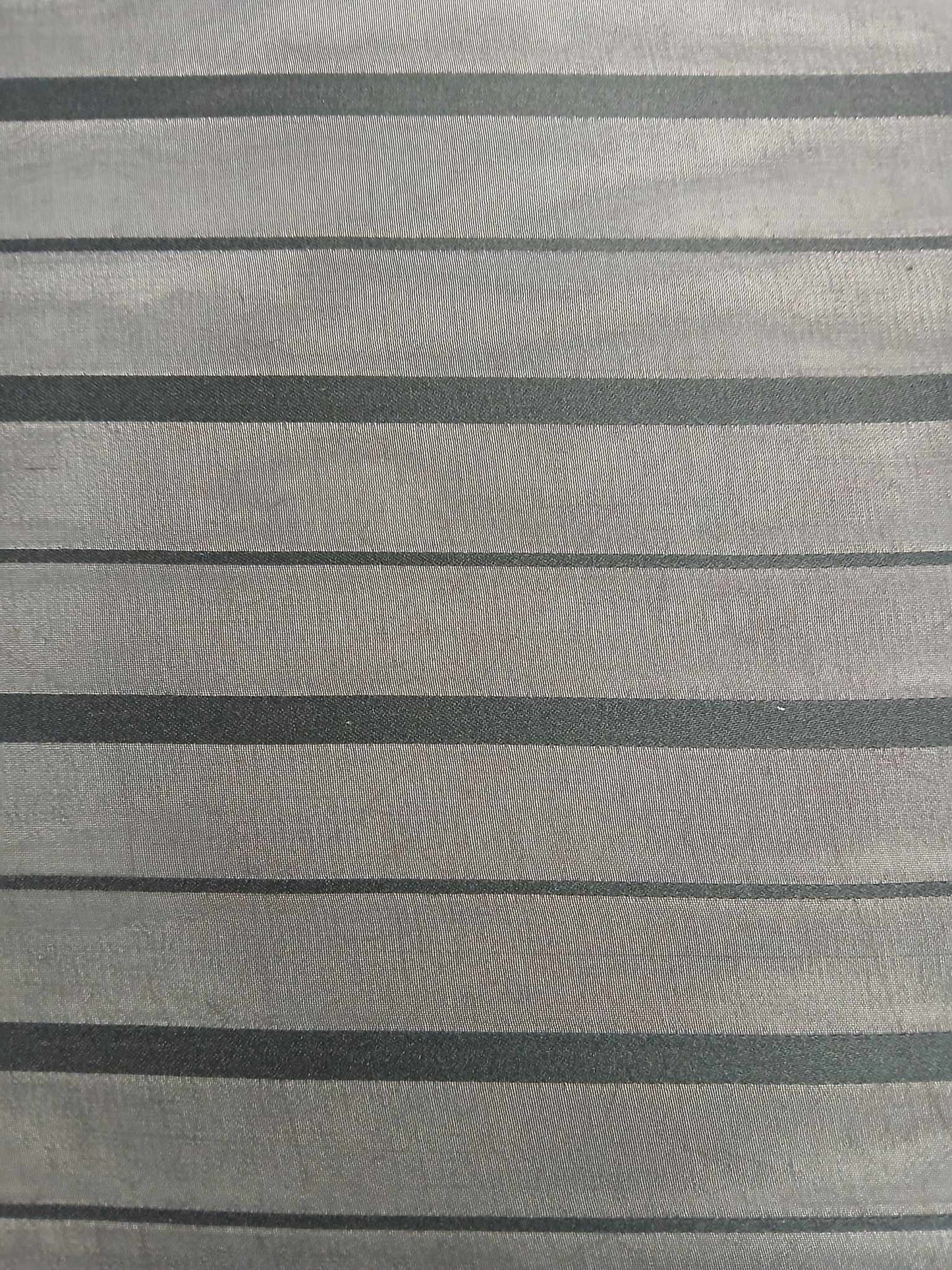 Chiffon Satin - Stripe - Black - 57" Wide - Sold By the Metre