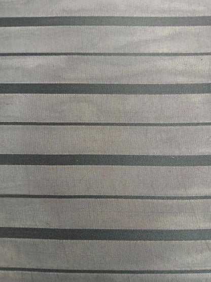 Chiffon Satin - Stripe - Black - 57" Wide - Sold By the Metre