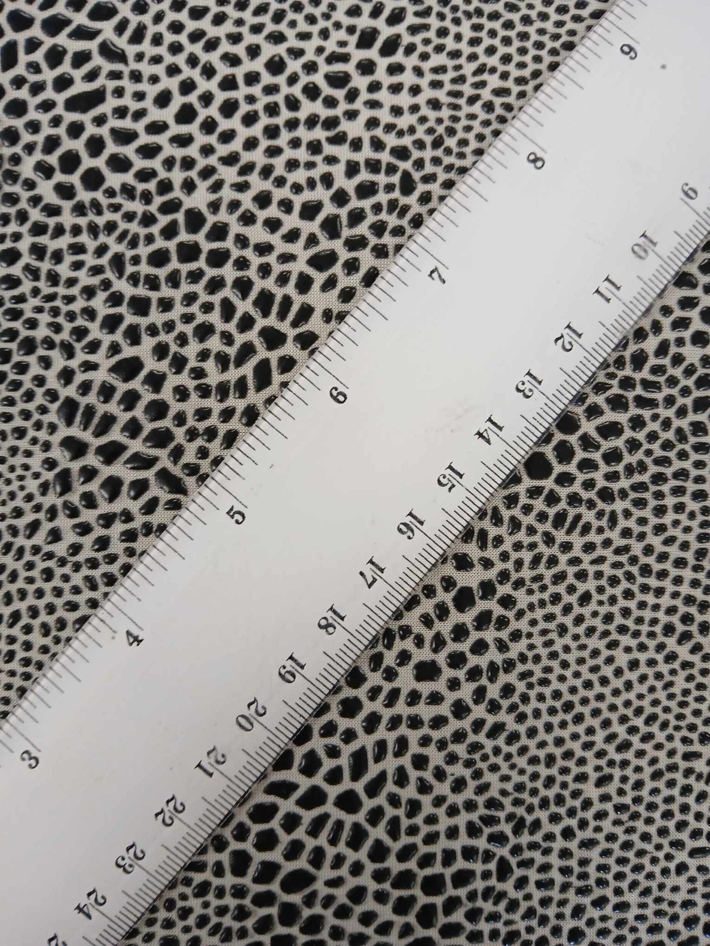 Jersey - Snakeskin Textured Finish - Cream/Black - 60" Wide - Sold By the Metre