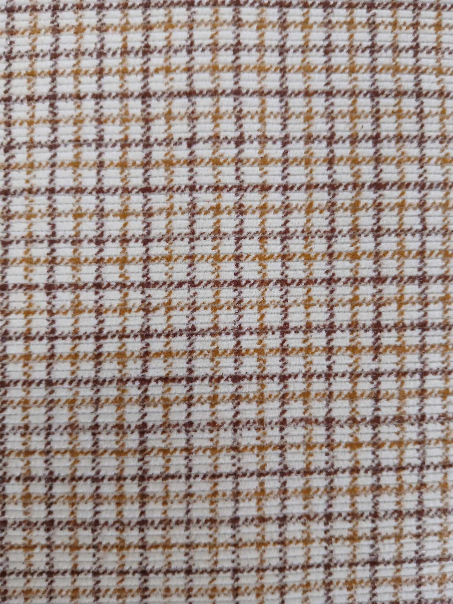 Printed Corduroy - Cream/Brown/Burgandy - 60" Wide - Sold By the Metre