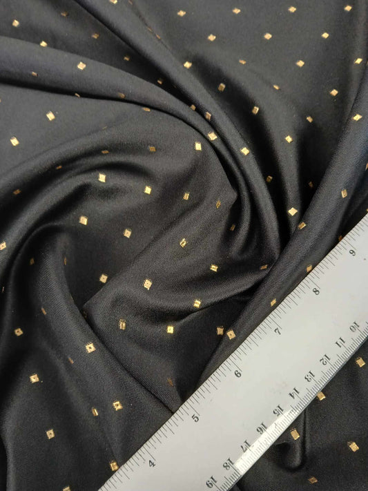 Scuba - Black/Gold - 61" Wide - Sold By the Metre