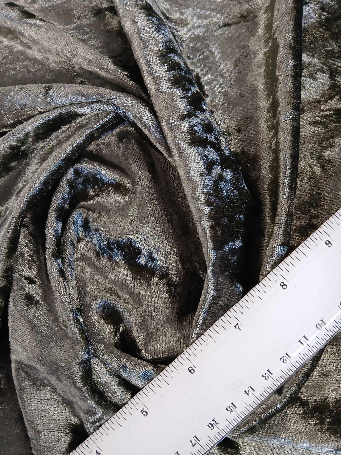 Crushed Velvet - Khaki - 61" Wide - Sold By the Metre