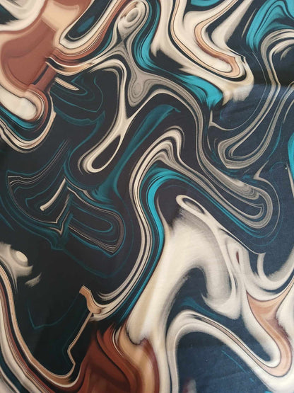 Poly Lycra - Black/Brown/Teal/Beige - 59" Wide - Sold By the Metre