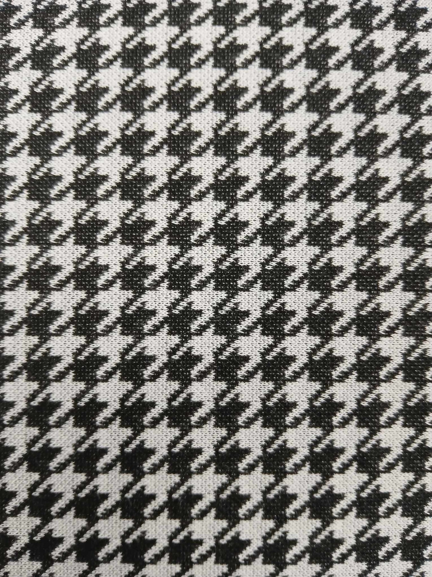 Ponte Roma - Dogtooth - Black/White - 56" Wide - Sold By the Metre