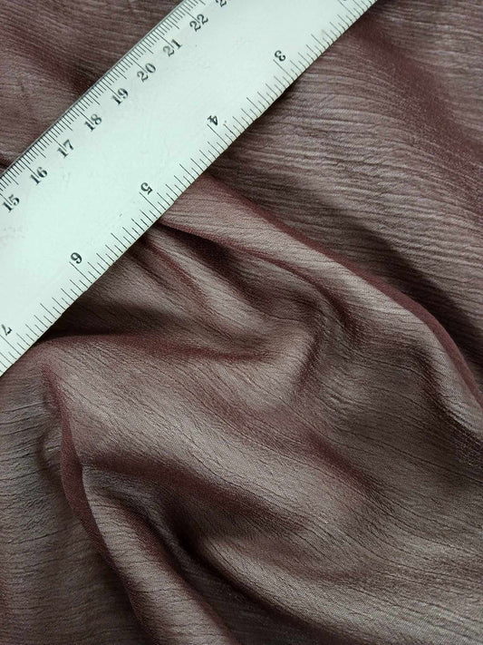 Crinkle Chiffon - Plum - 56" Wide - Sold By the Metre