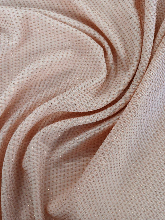 Poly Lycra Lurex - Pink/Gold - 60" Wide - Sold By the Metre