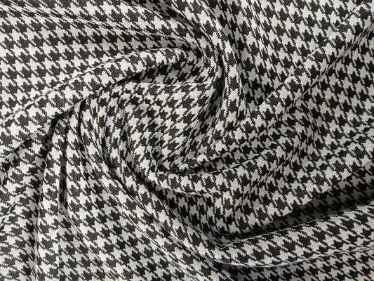 Ponte Roma - Dogtooth - Black/White - 56" Wide - Sold By the Metre