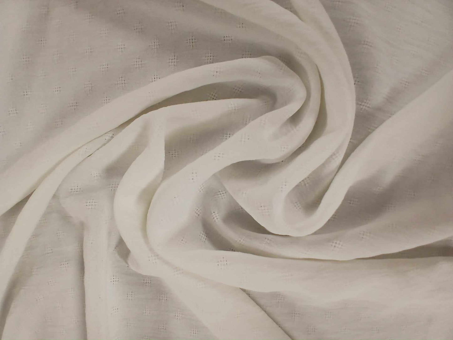 Dobby Poly Lycra - Ivory - 59" Wide - Sold By the Metre