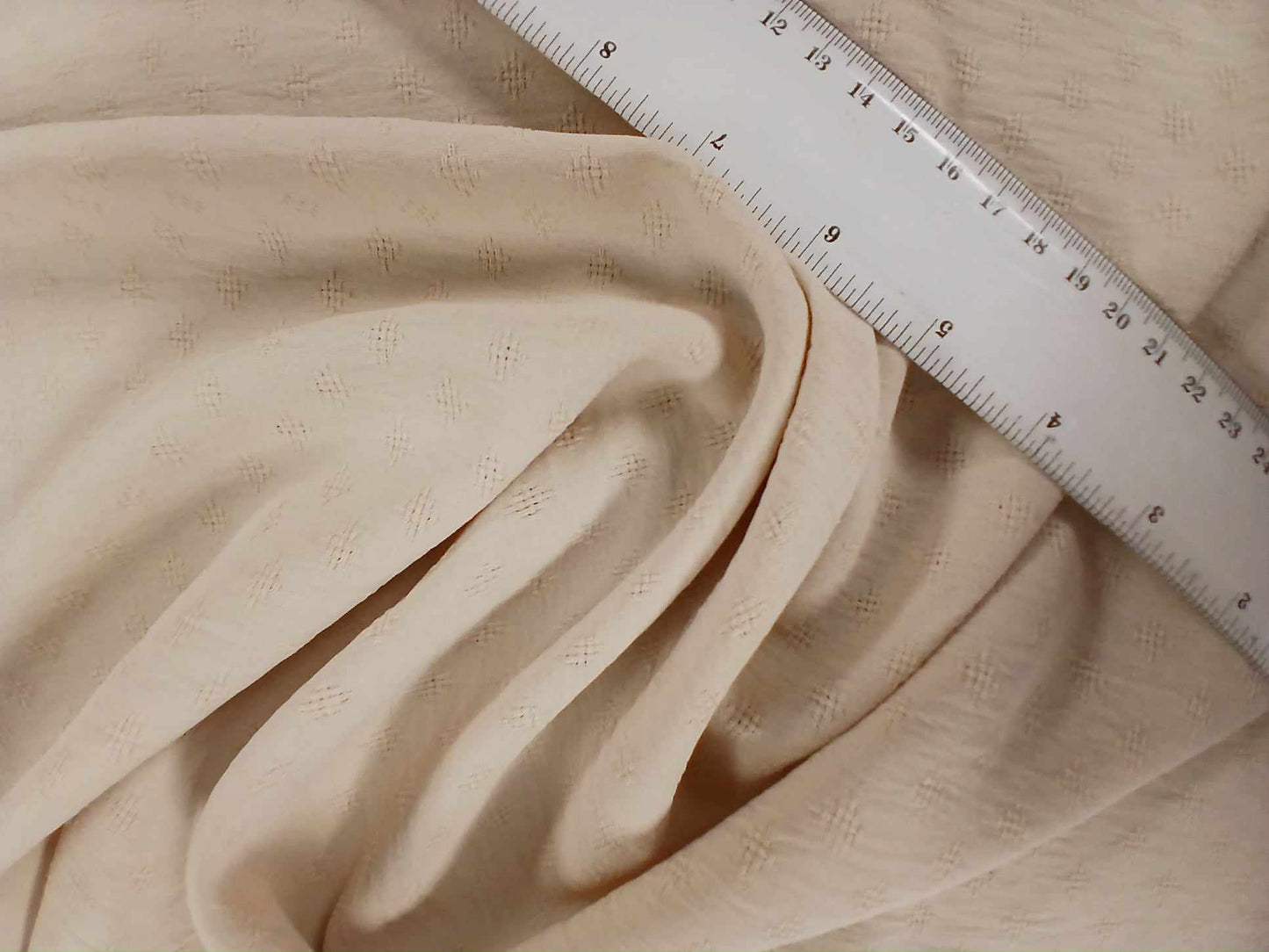 Dobby Poly Lycra - Nude - 59" Wide - Sold By the Metre