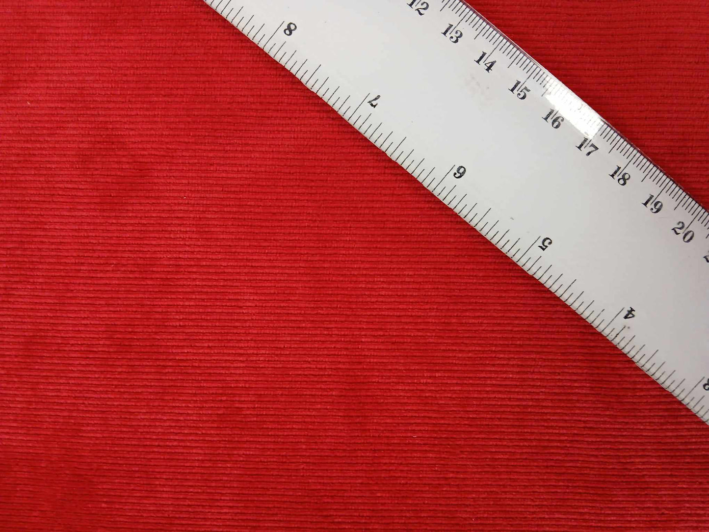 Corded Velvet - Red - 63" Wide - Sold By the Metre