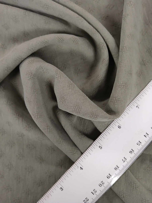 Dobby Poly Lycra - Khaki - 59" Wide - Sold By the Metre