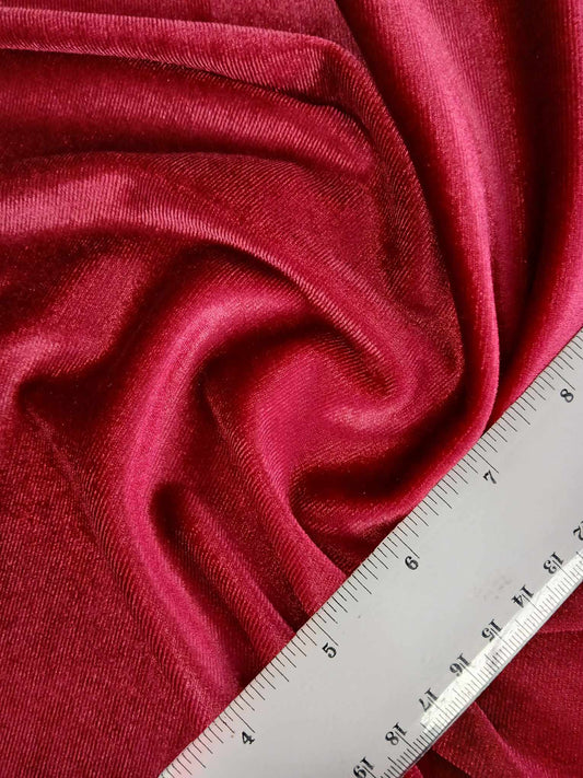 Spandex Velvet - Berry - 59" Wide - Sold By the Metre