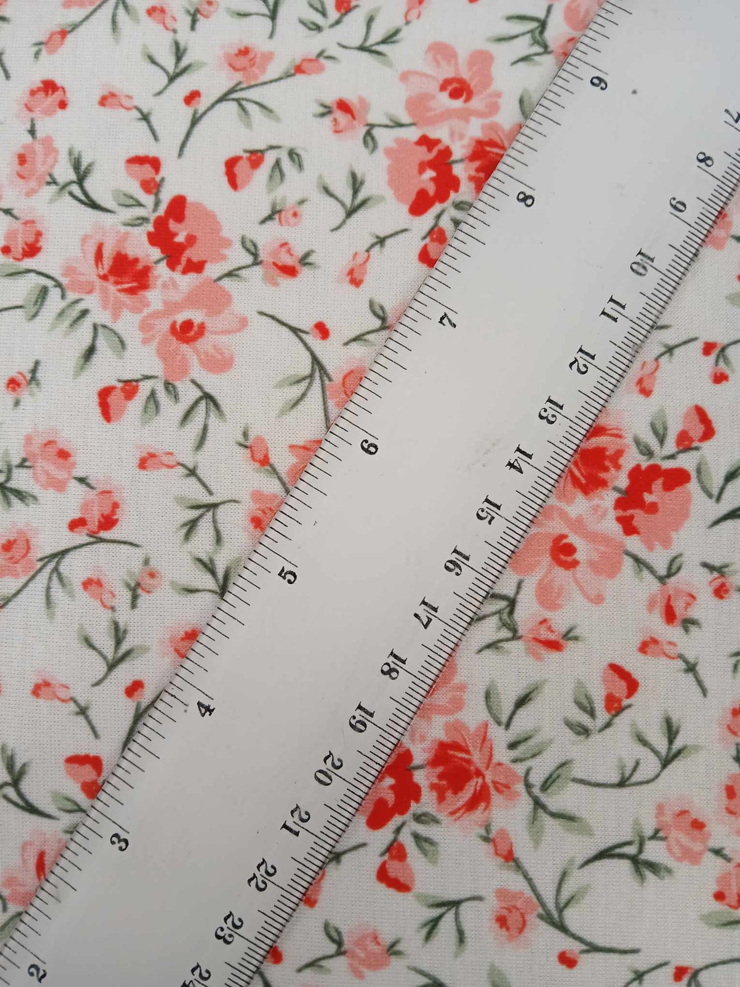 Spun Poly Jersey - White/Pink/Green - 59" Wide - Sold By the Metre