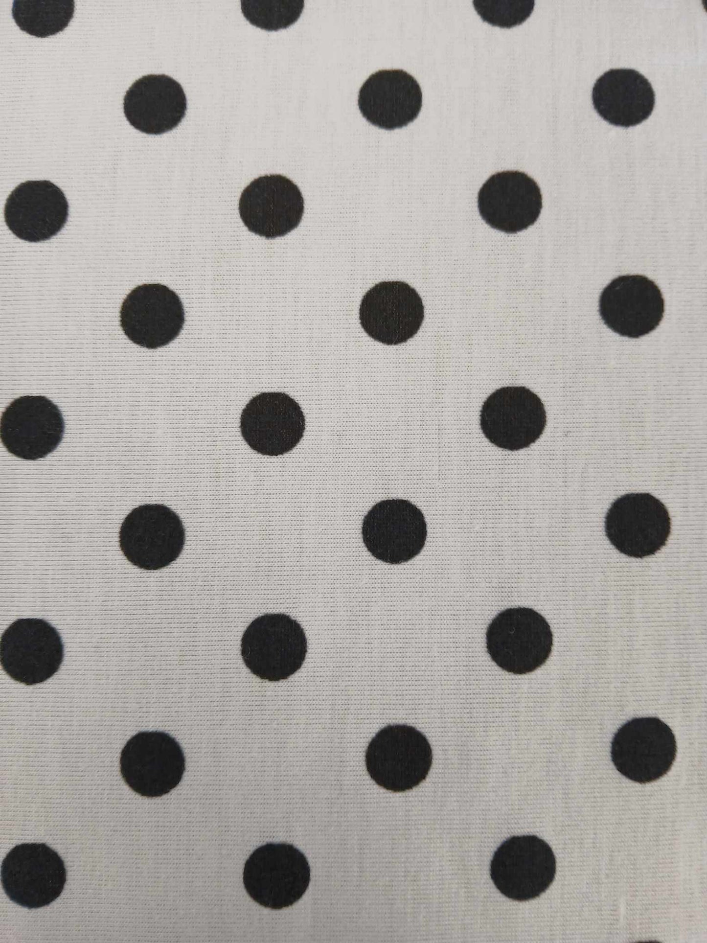 Poly Lycra Jersey - Spot - White/Black - 60" Wide - Sold By the Metre