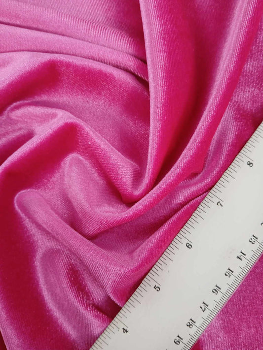 Spandex Velvet - Pink - 59" Wide - Sold By the Metre