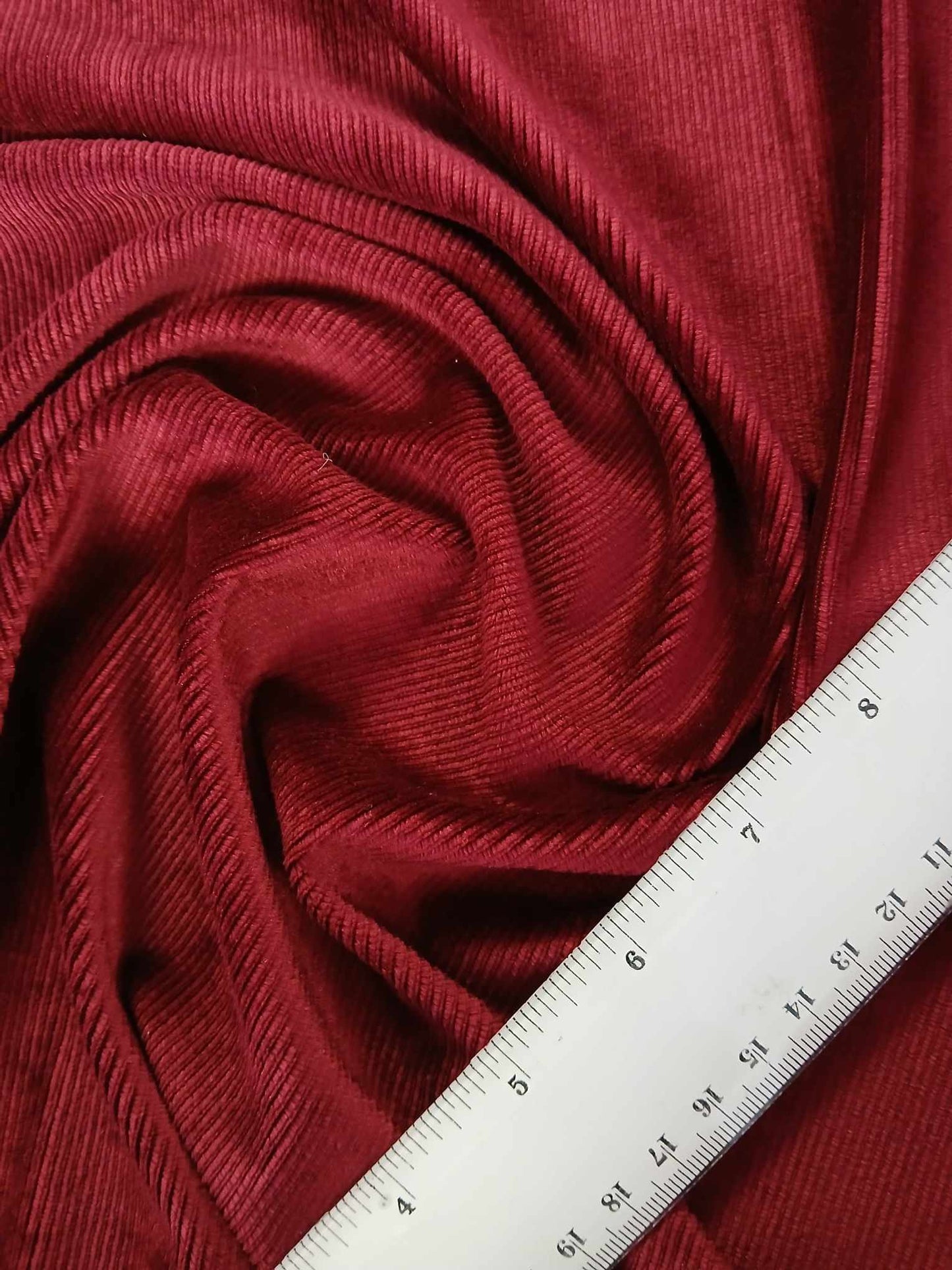 Corded Velvet - Wine - 63" Wide - Sold By the Metre