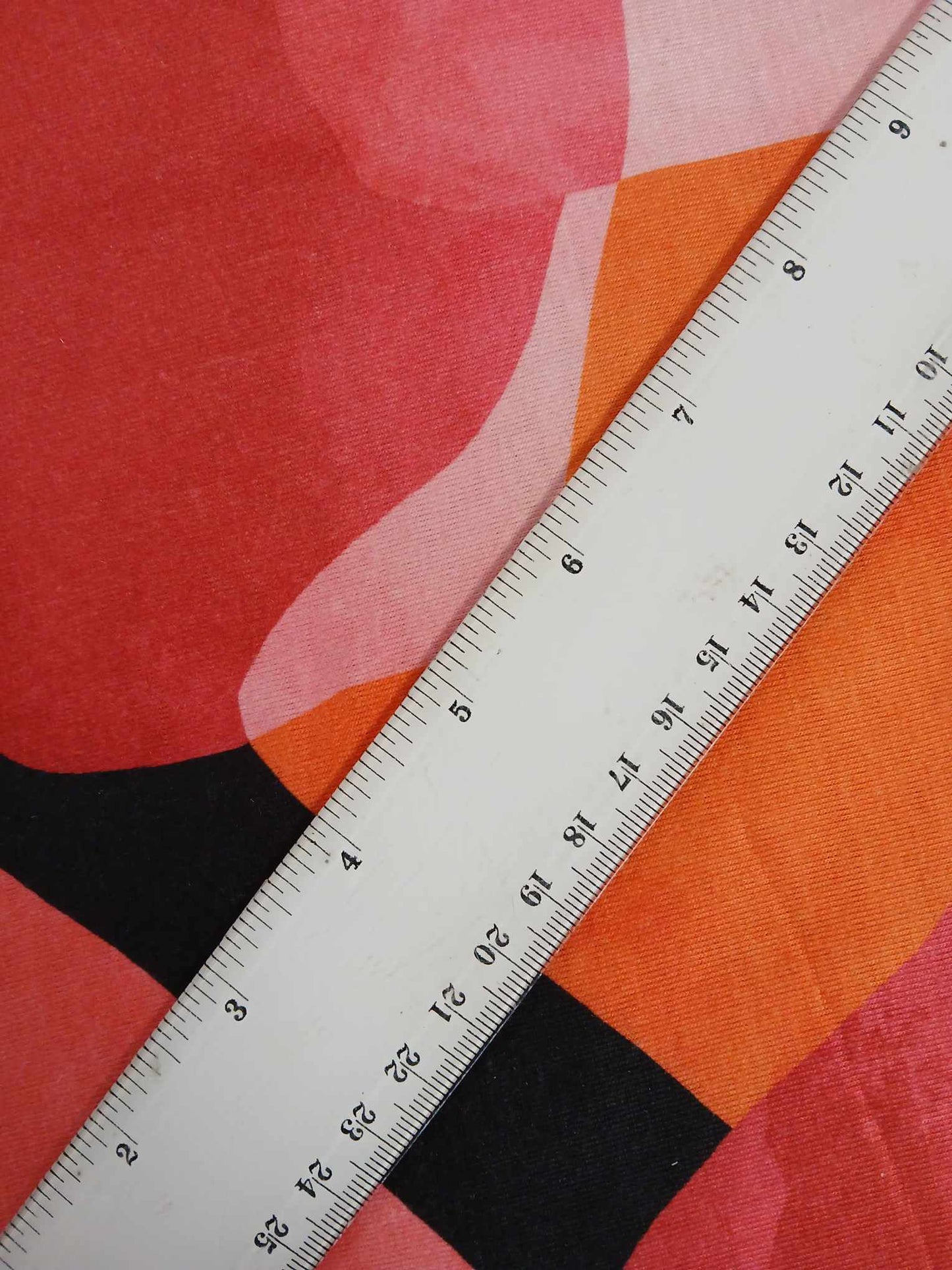 Spun Poly Lycra - Pink/Orange/Black - 58" Wide - Sold By the Metre