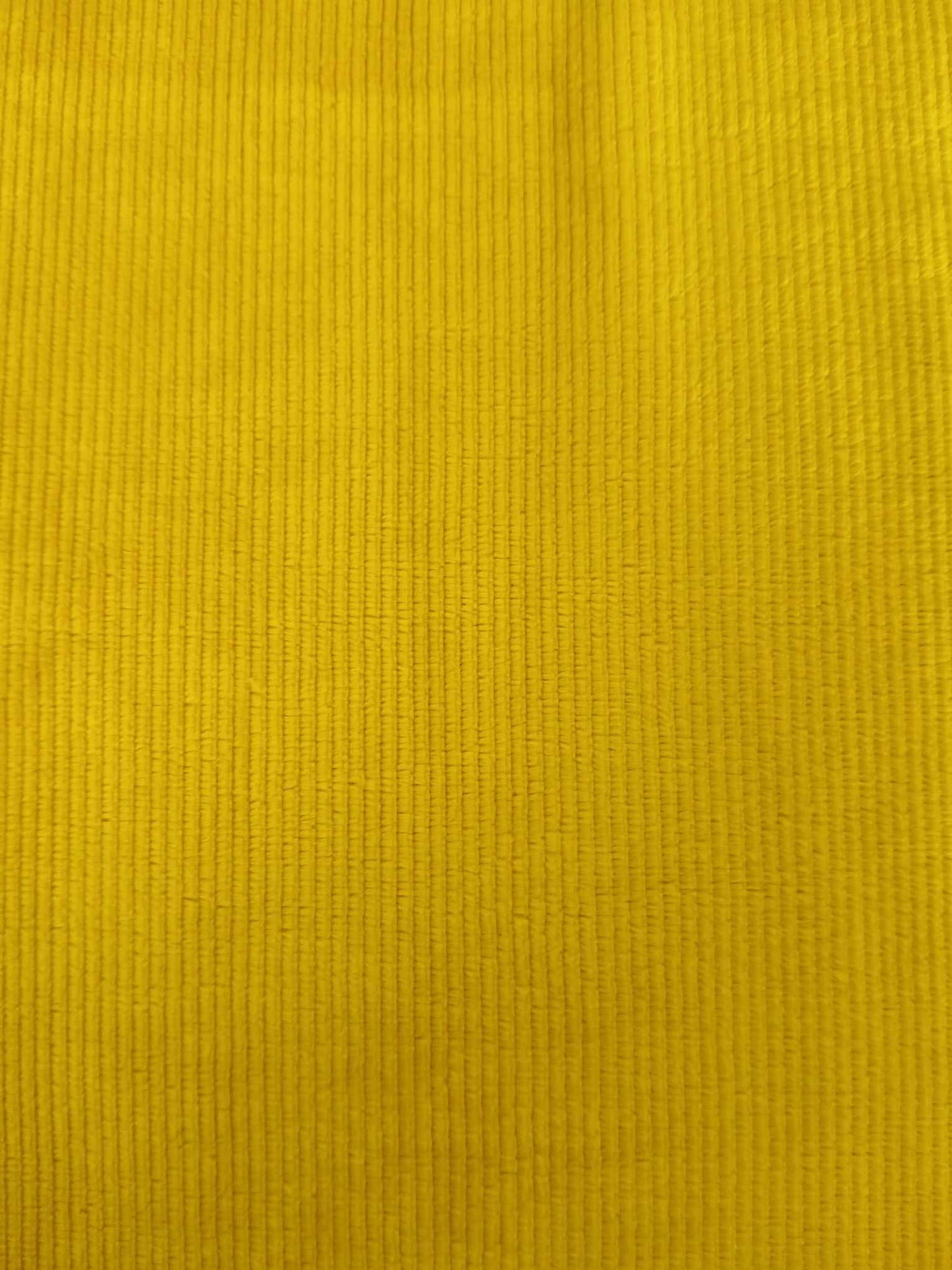 Corded Velvet - Yellow - 63" Wide - Sold By the Metre