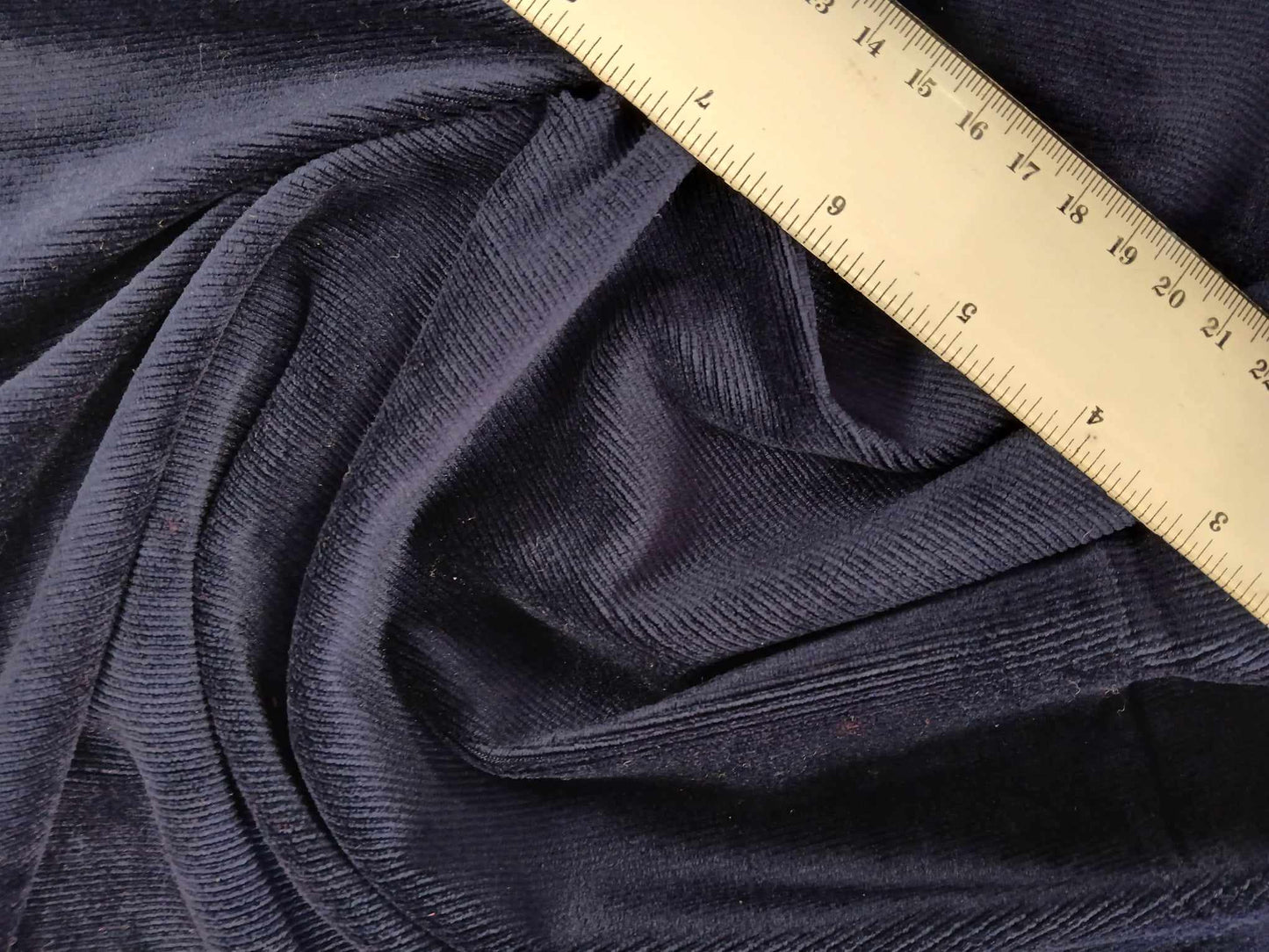 Corded Velvet - French Navy - 63" Wide - Sold By the Metre