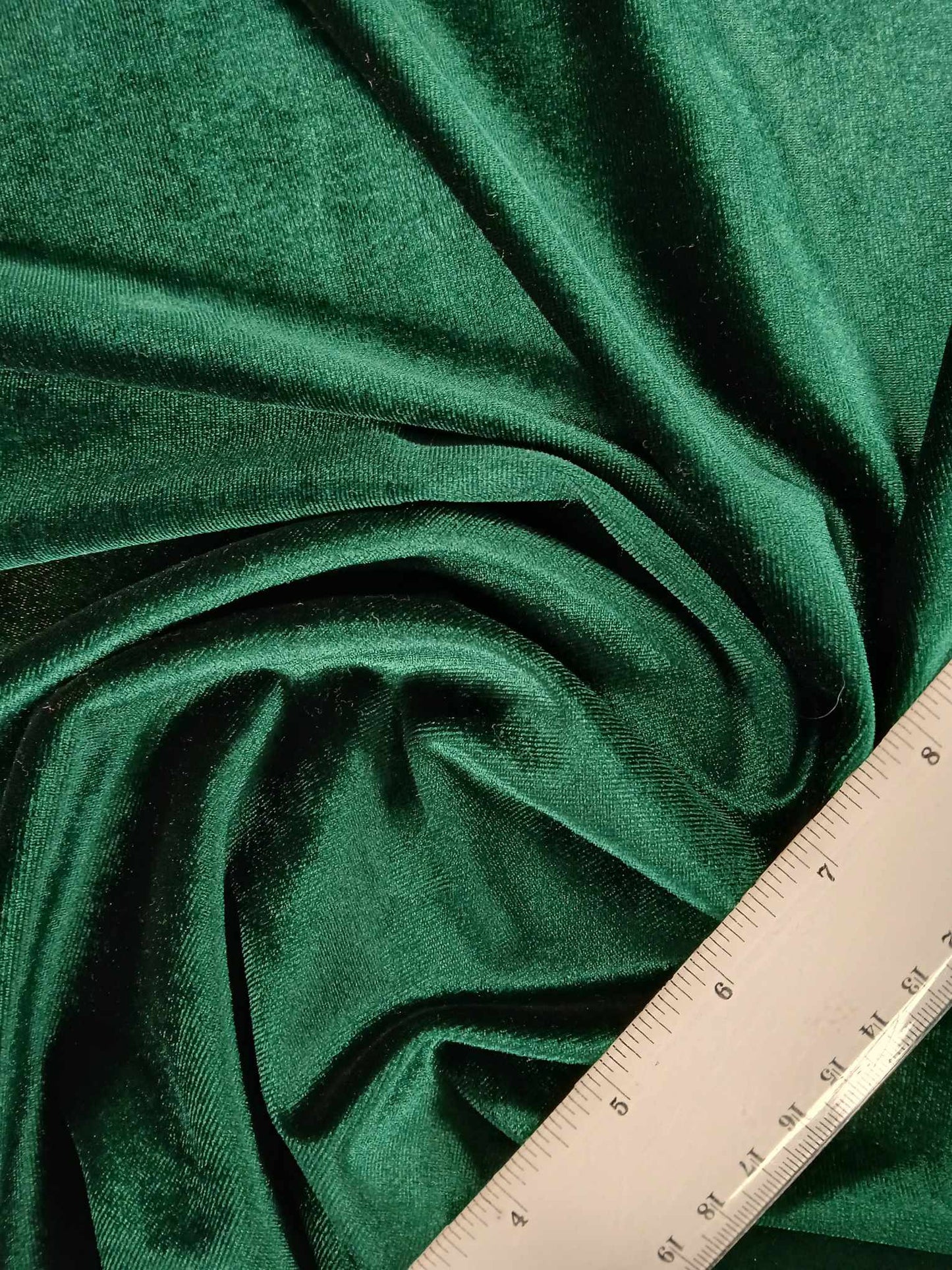 Spandex Velvet - Christmas Green - 61" Wide - Sold By the Metre