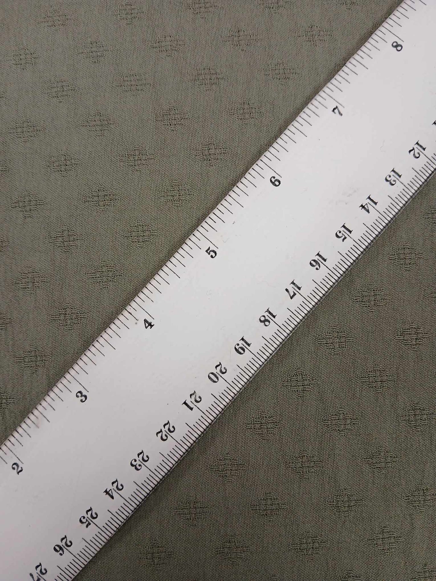 Dobby Poly Lycra - Khaki - 59" Wide - Sold By the Metre