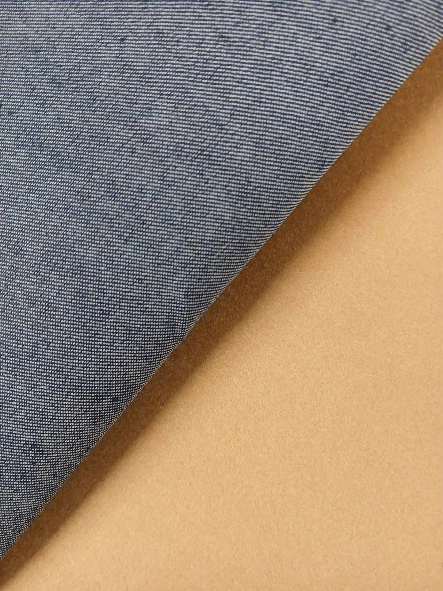 Denim Backed Suede - Sand/Blue - 54" Wide - Sold By the Metre