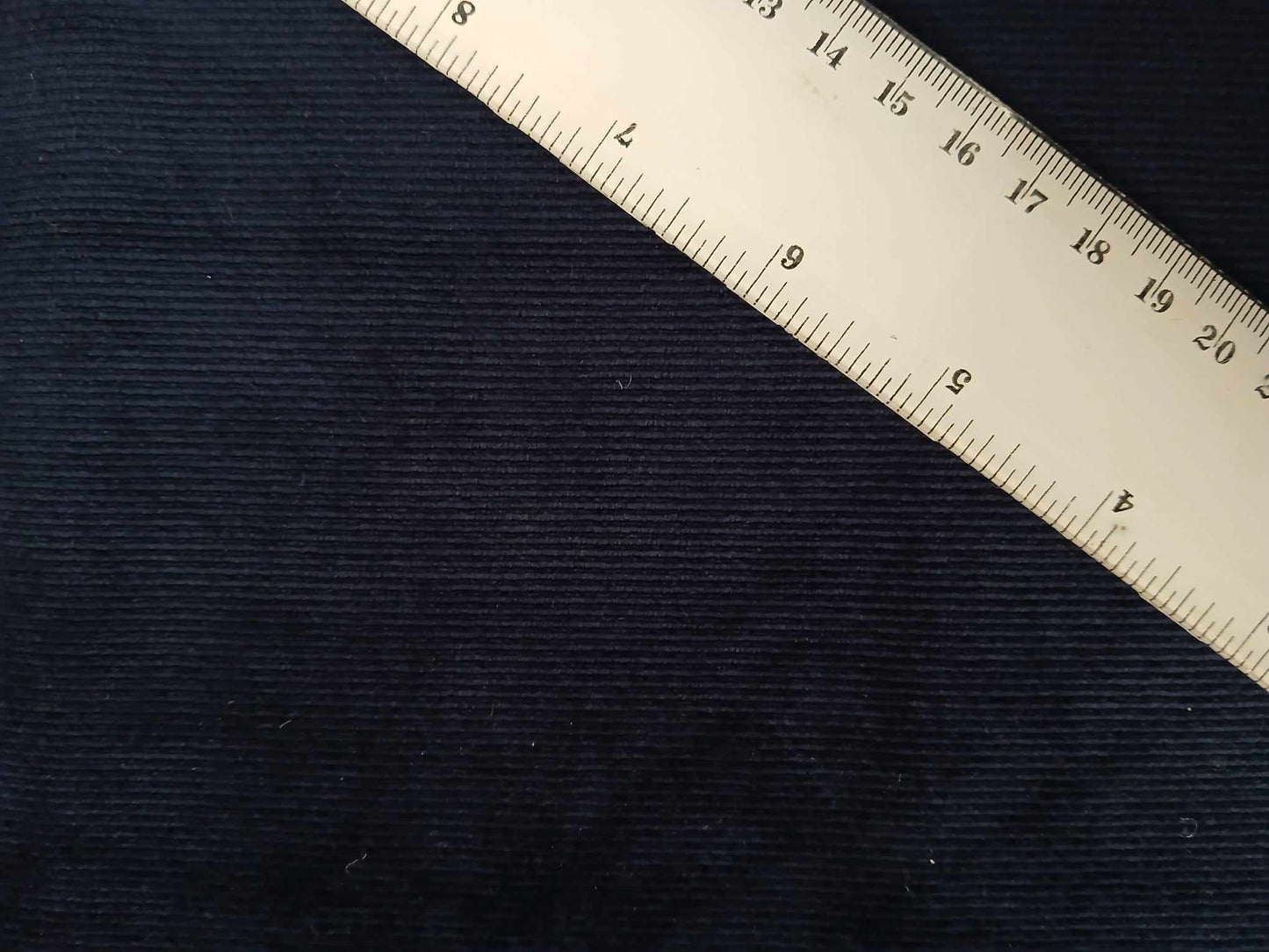 Corded Velvet - French Navy - 63" Wide - Sold By the Metre