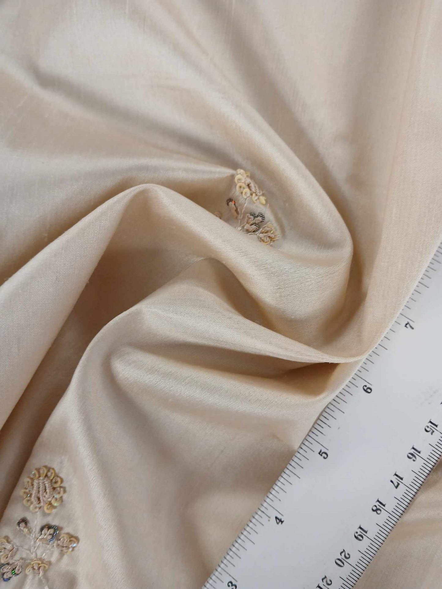 Dupion Silk - Pale Gold - 44" Wide - Sold By the Metre