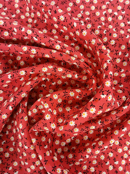 Viscose - Dark Pink/Yellow/White/Black - 57" Wide - Sold By the Metre