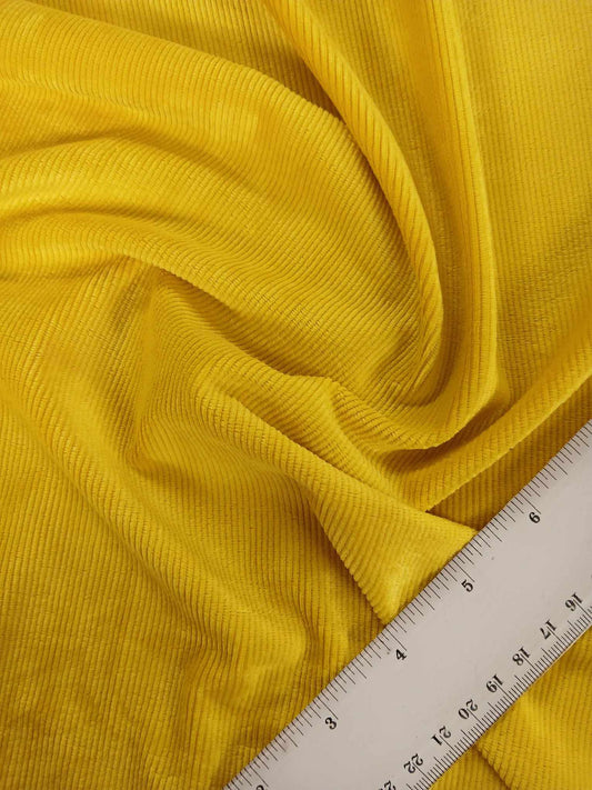 Corded Velvet - Yellow - 63" Wide - Sold By the Metre