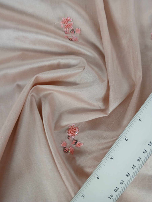 Dupion Silk - Dusty Pink - 44" Wide - Sold By the Metre