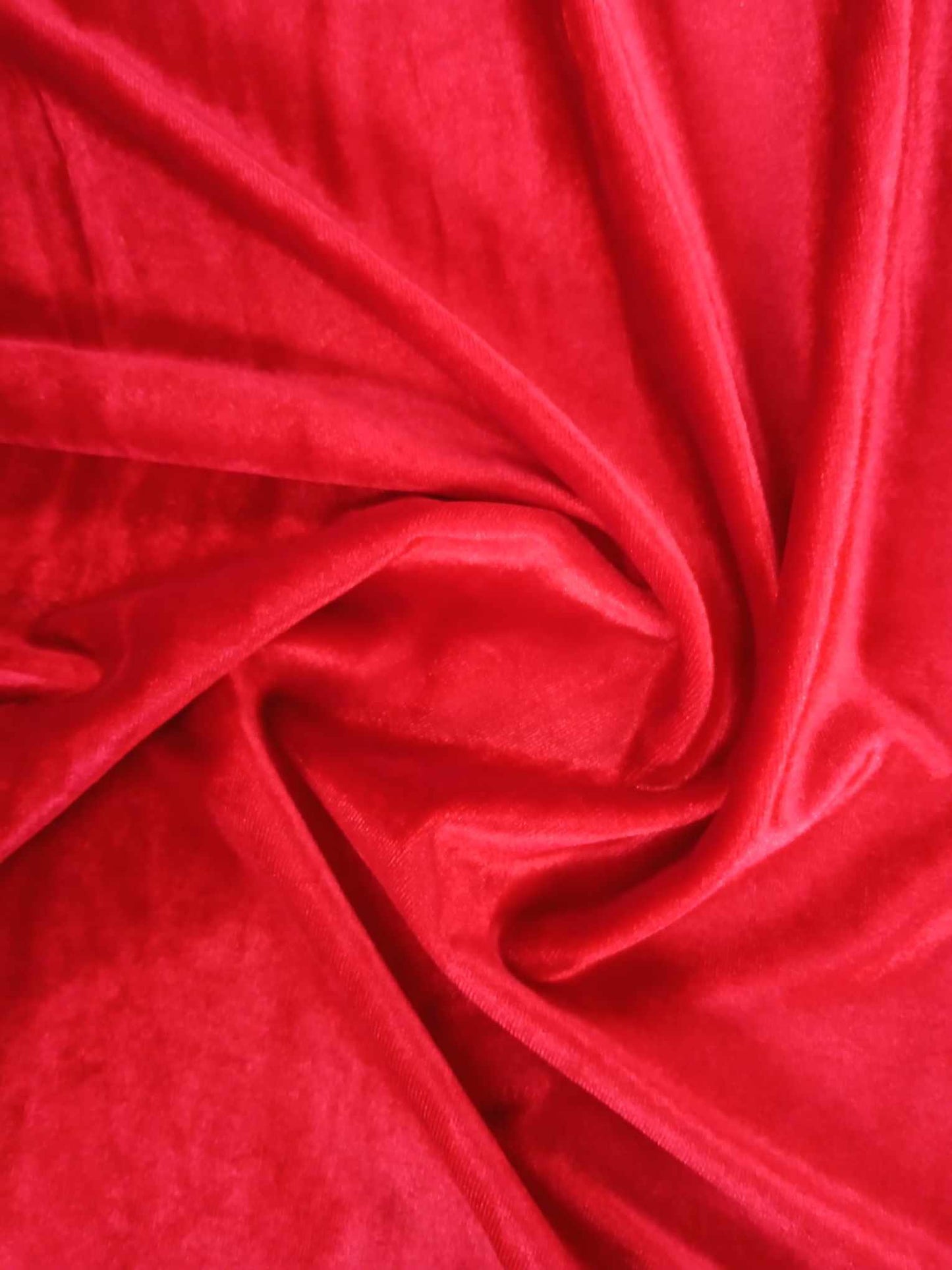 Spandex Velvet - Christmas Red - 61" Wide - Sold By the Metre