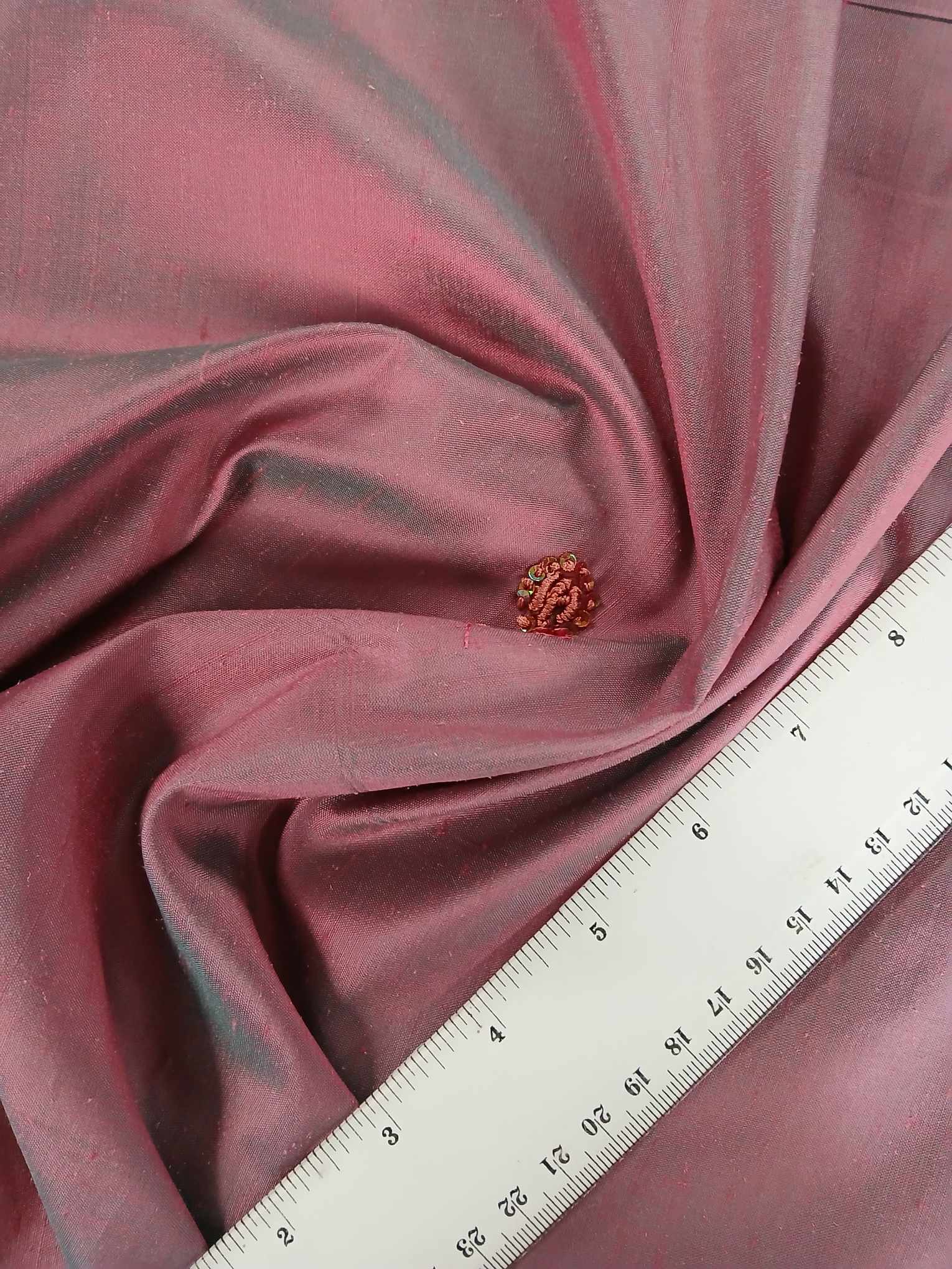 Dupion Silk - Plum - 44" Wide - Sold By the Metre – Legend Textiles