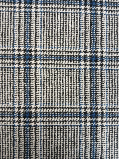 Washable Wool - Blue/Black/Grey/White - 60" Wide - Sold By the Metre