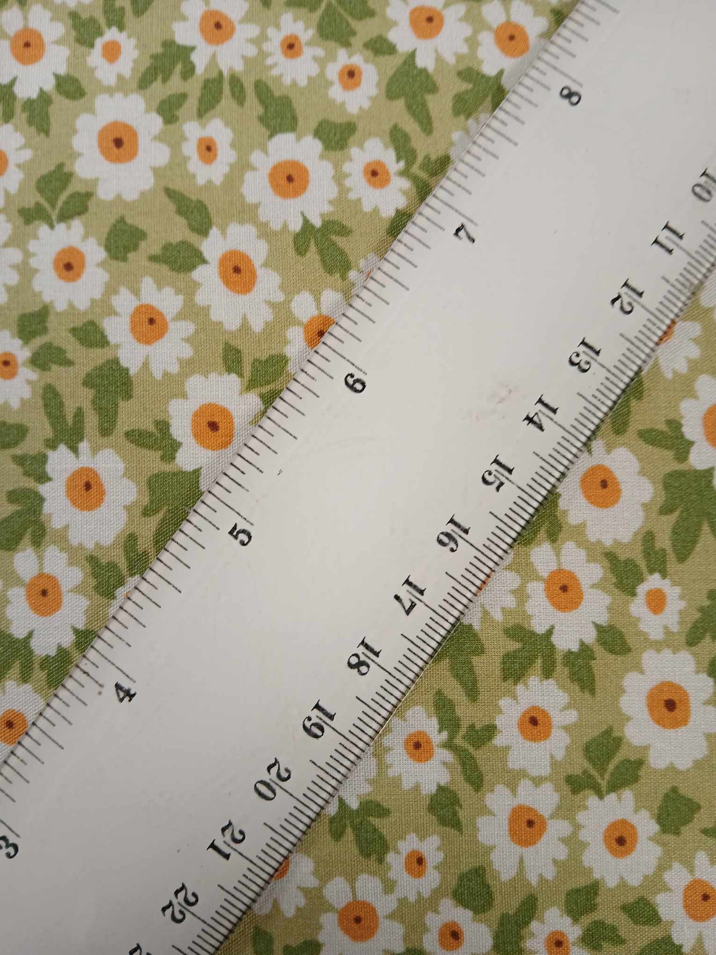 Viscose - Green/Yellow/White - 57" Wide - Sold By the Metre