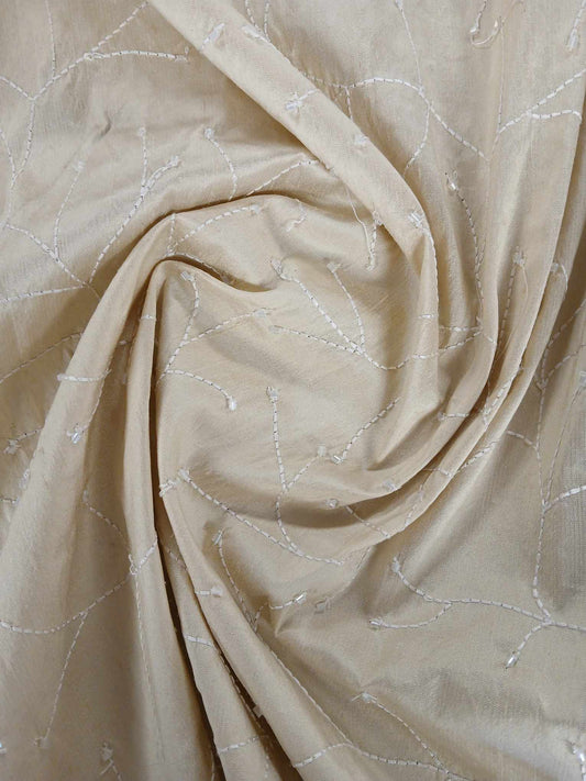 Dupion Silk - Buttermilk - 44" Wide - Sold By the Metre