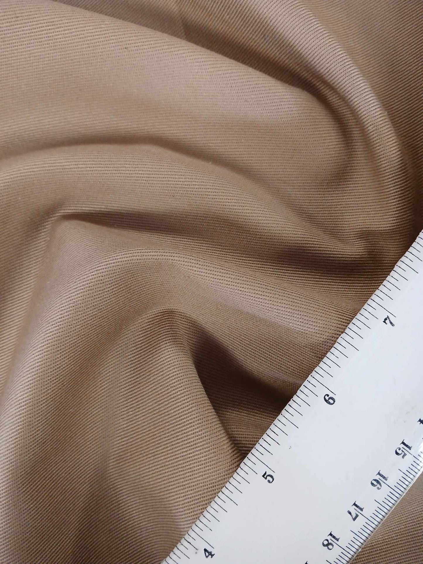 100% Cotton Twill - Beige - 60" Wide - Sold By the Metre