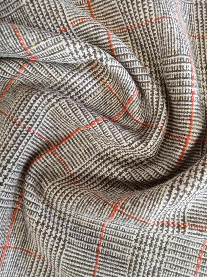 Washable Wool - Brown/Cream/Red - 60" Wide - Sold By the Metre