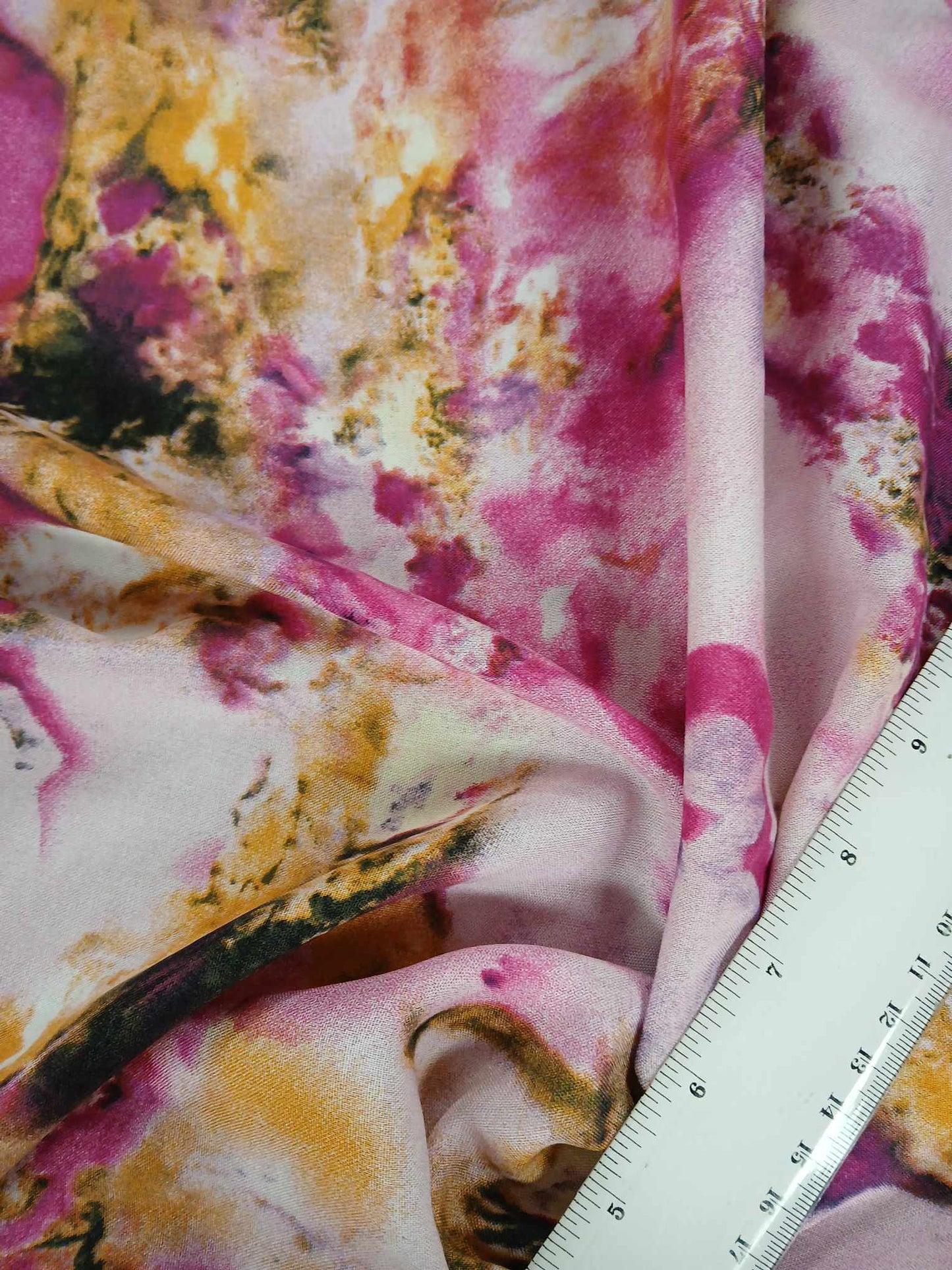 Viscose - Pink/Purple/Gold - 57" Wide - Sold By the Metre