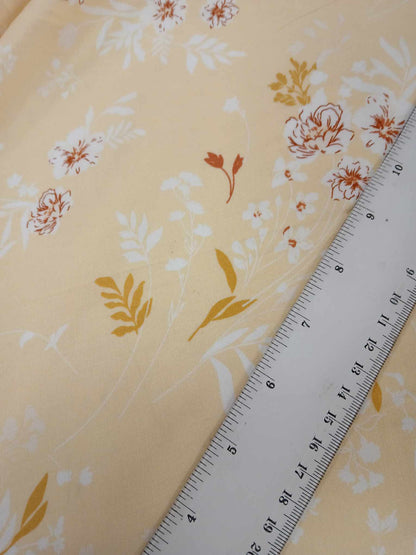 Viscose - Yellow/Mustard/White - 57" Wide - Sold By the Metre