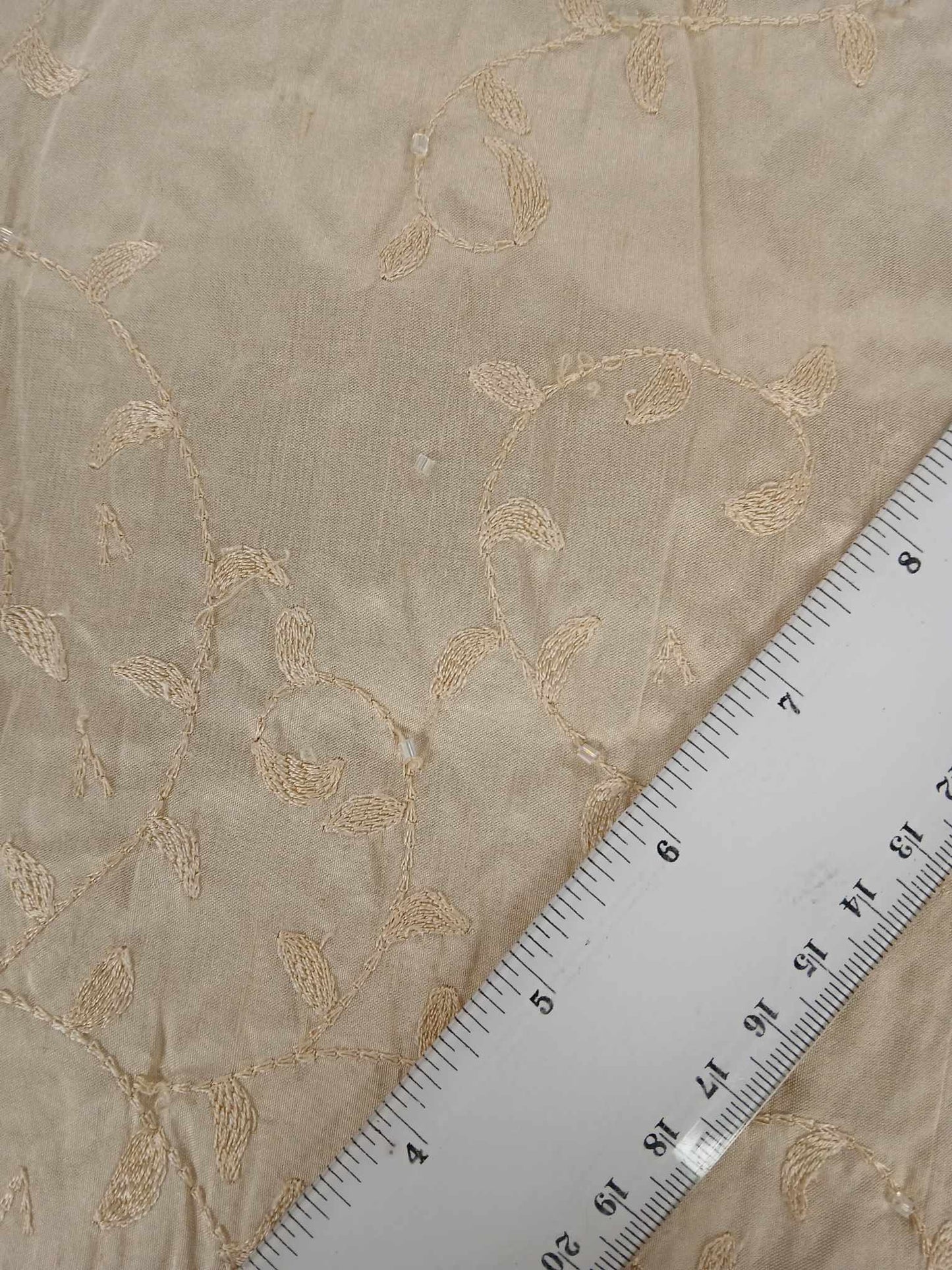 Dupion Silk - Sand - 44" Wide - Sold By the Metre