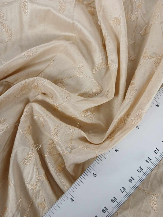 Dupion Silk - Sand - 44" Wide - Sold By the Metre