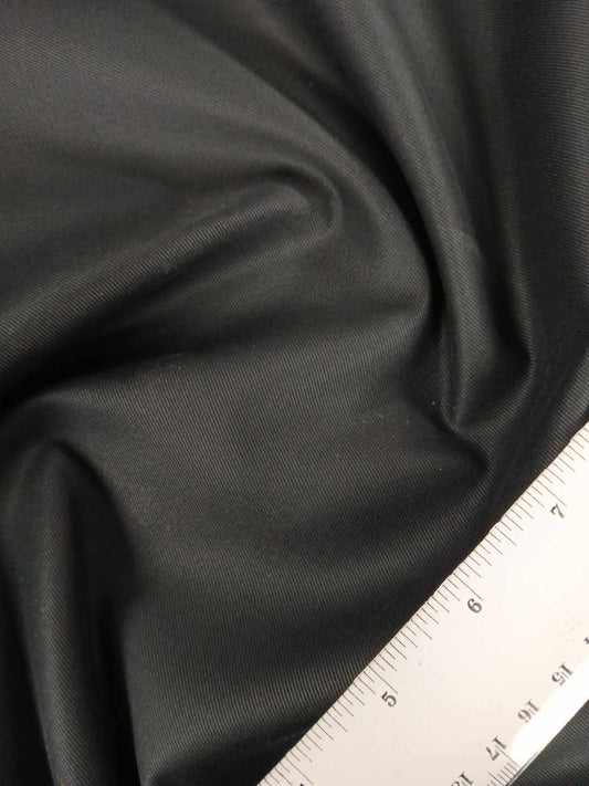 100% Cotton Twill - Black - 61" Wide - Sold By the Metre