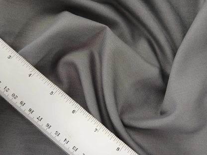 Super Fine Luxury Tropical Wool Suiting - Grey - 58" Wide - Sold By the Metre
