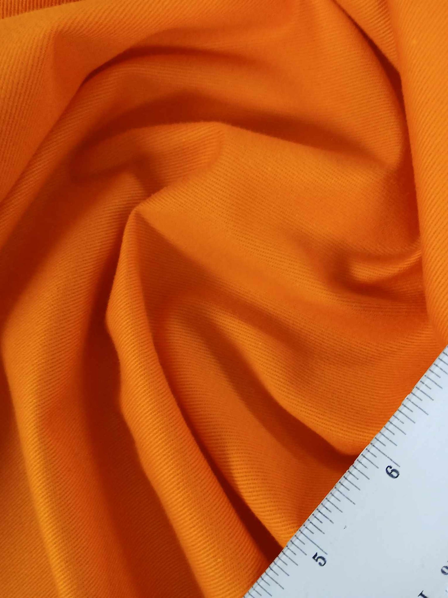 100% Cotton Twill - Orange - 60" Wide - Sold By the Metre