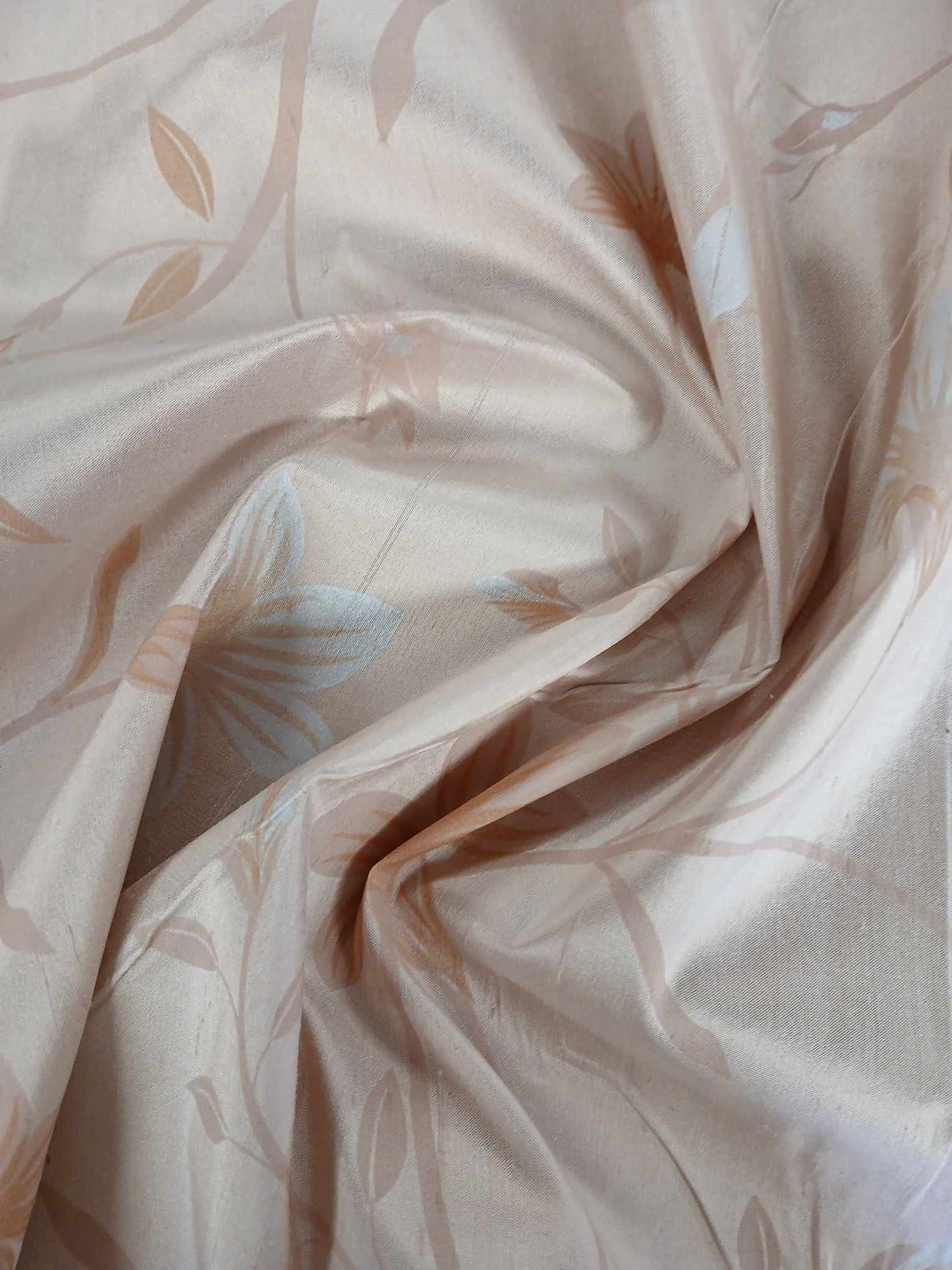 Dupion Silk - Pink/White/Beige - 44" Wide - Sold By the Metre