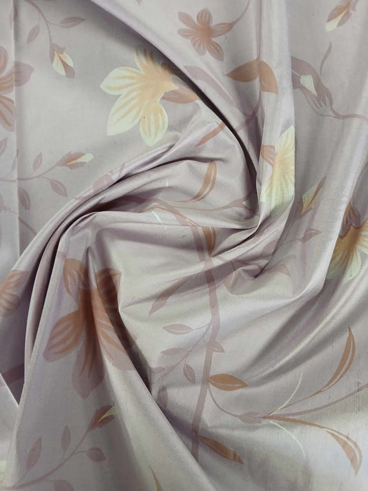 Dupion Silk - Lilac/Cream/Plum - 44" Wide - Sold By the Metre